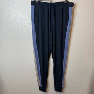 Tommy John Women’s Blue Side Striped Lounge Pants Joggers Size Medium